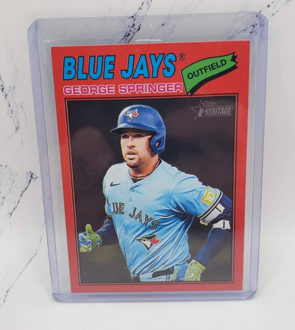 2026 Topps Heritage #108 George Springer Toronto Blue Jays Red